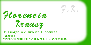 florencia krausz business card